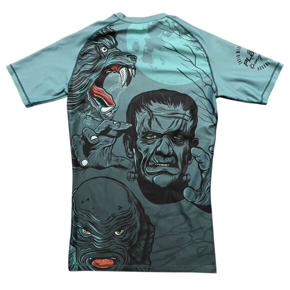 10th Planet Jiuitsu Rash Guard Mens Size S Short Sleeve BJJ MMA Monster Squad - Picture 2 of 4